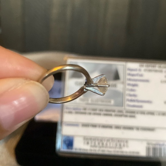 Solitaire Diamond Roundcut 1 carat 14K White Gold & Ring Enhancement  🧾 - Picture 8 of 14